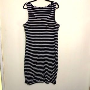 Love Ari 2X Striped Dress Black and White Stretchy